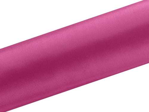 Satin stof 16 cm x 9 m fuchsia