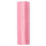 Organza stof 16 cm x 9 m lyserød