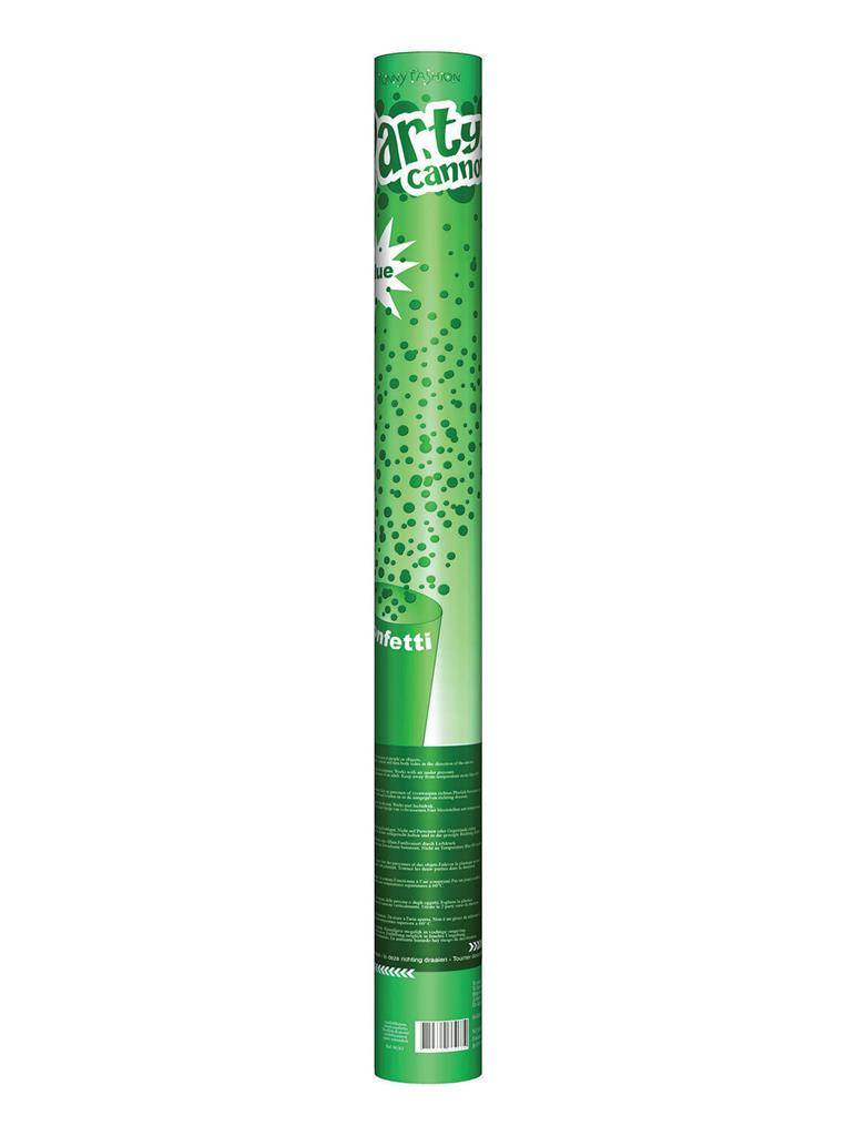 Konfettirør grøn papir 60 cm