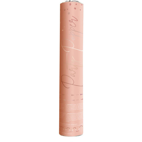 Konfettirør 28 cm rosaguld streamer