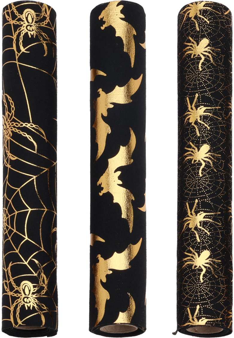 Halloween bordløber sort/guld