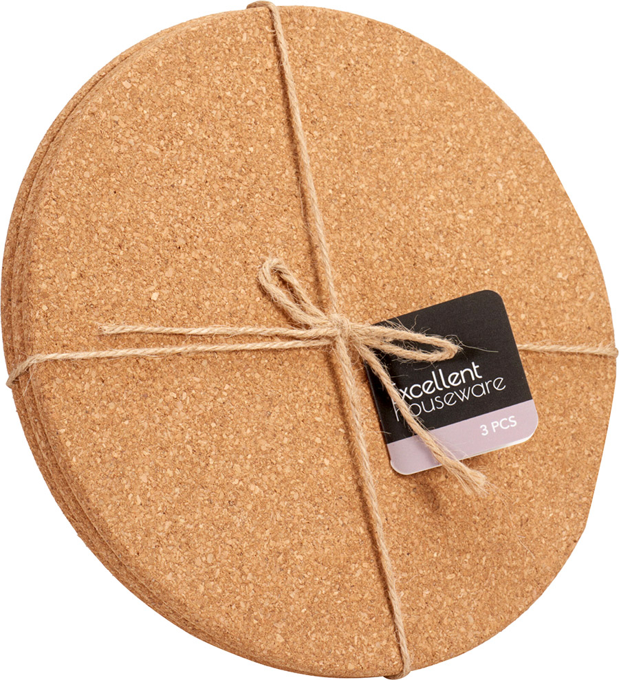Bordskåner kork ø 19,5 cm 3-pak