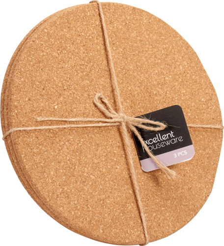 Bordskåner kork ø 19,5 cm 3-pak