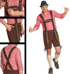 Lederhosen kort brun, XL