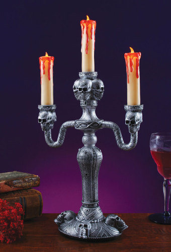 Halloween lysestage m/lys 35 cm