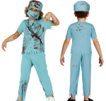Zombie kirurg kostume, 10-12 år