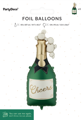 Folieballon champagneflaske
