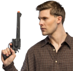 Cowboy pistol m/lyd 35 cm, sort