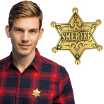 Sherif stjerne, metal, guld