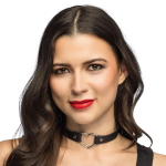 Choker halsbånd med hjerte, sort