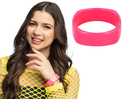 80er armbånd bredt, pink