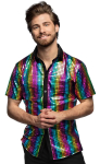 Disco skjorte rainbow, L