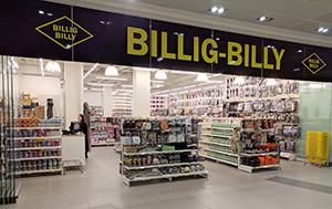 Indgangen til Billig-Billy i Kennedy Arkaden