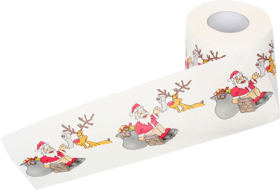 Toiletpapir Santa og Rudolf