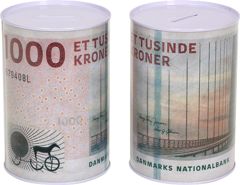 Sparedåse 1000 kr seddel