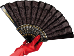 Spansk vifte, sort