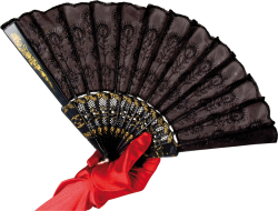 Spansk vifte, sort