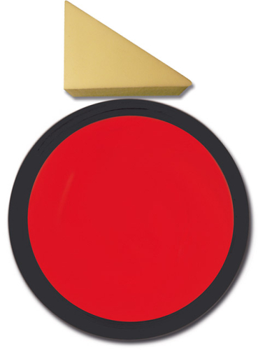 Sminke med svamp, rød