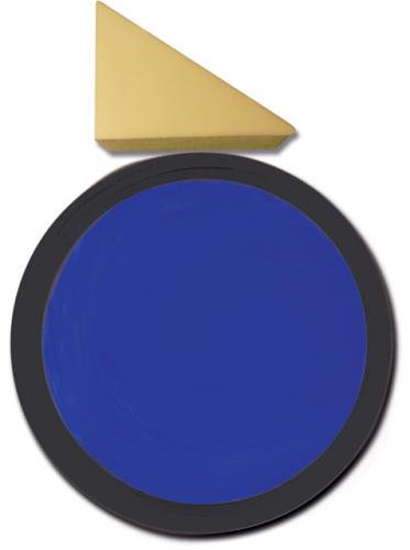 Sminke med svamp, mørkeblå