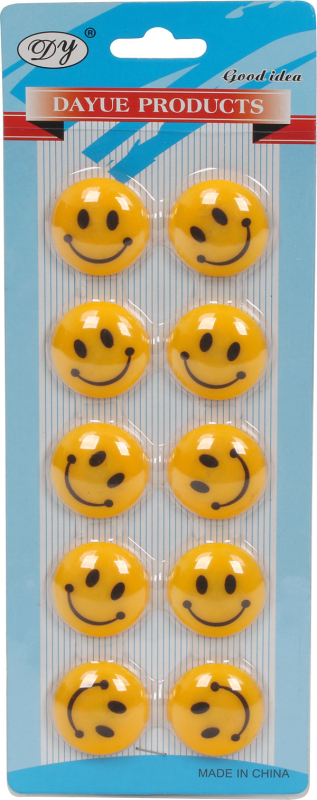 Smiley magneter 10-pak