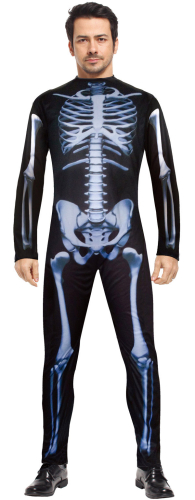 Skelet heldragt, str. M