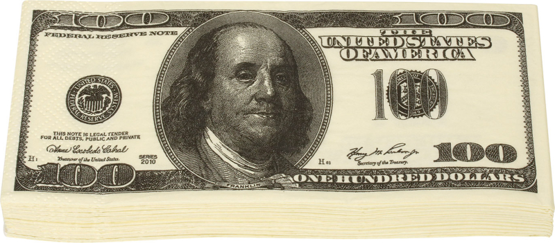 Billede af Servietter med dollarmotiv