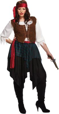 Pirat kvinde XL kostume