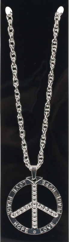 Billede af Peace-tegn halskæde, sølv