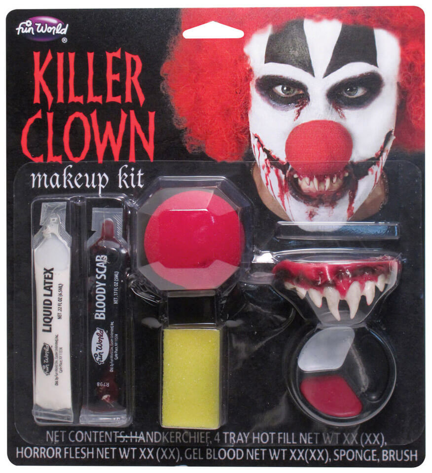 nåde Fil ved godt Killer Clown makeup kit, kun 95,- hos Billig-Billy. Mere for pengene. Basta!