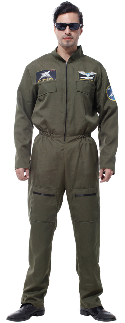 Jagerpilot kostume, str. M