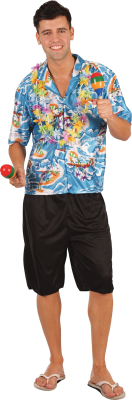 Hawaii mand kostume onesize