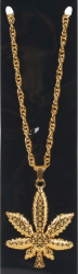 Hash-blad halskæde, guld