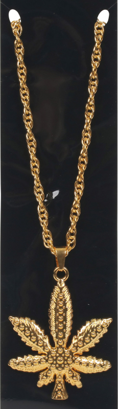 Billede af Hash-blad halskæde, guld