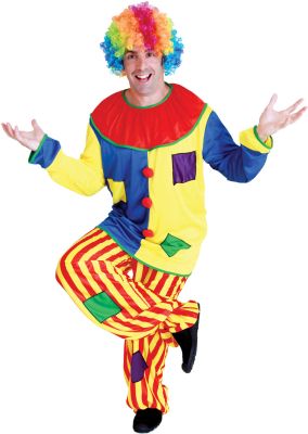 Funny Clown kostume, str. M