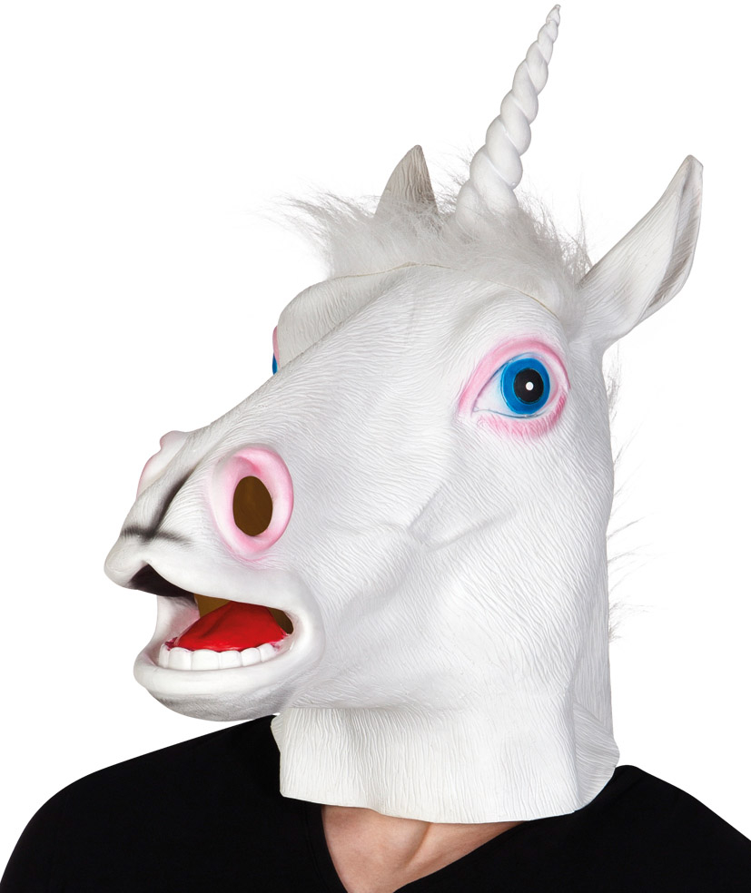 Enhjørning-hoved maske