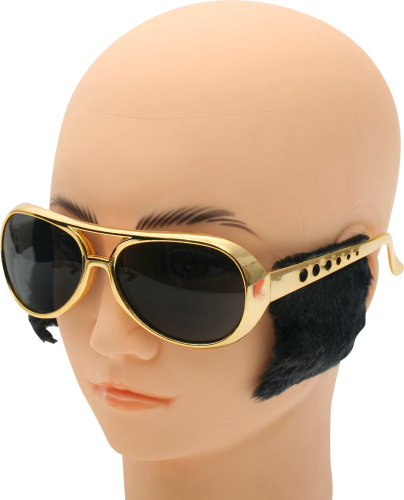 Elvis solbrille m/sideburns