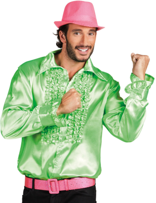 Disco-skjorte grøn, M