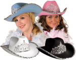 Cowboyhat med diadem