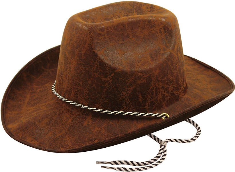 Cowboyhat brun, slidt look