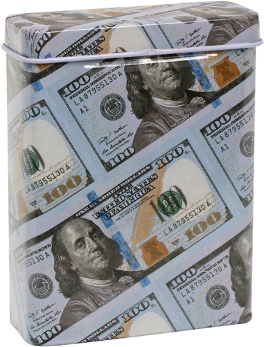 Cigaret-etui, dollar-sedler