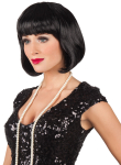 Pagehår paryk, sort