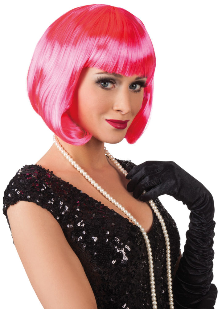 Cabaret pagehår paryk pink