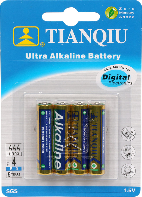 Billede af Batteri AAA alkaline 4-pak