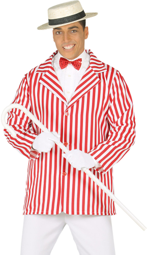 1920er rød/hvid jakke