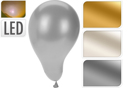 LED-ballon metallic 3-pak