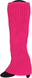 Benvarmere strik, neon-pink