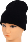 Strikket hue, sort