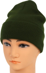 Strikket hue, oliven