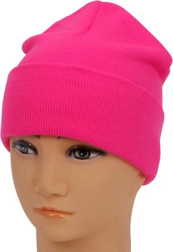 Voksen-hue, neon-pink