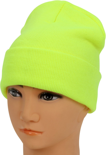 Voksen-hue, neon-gul